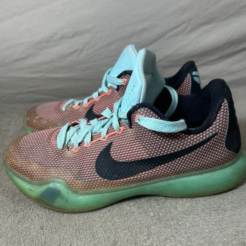 Nike Kobe 10 GS Easter Shoes Youth 5Y Hot Lava Blue 726067-808 Basketball
